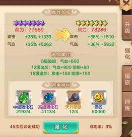 熱血江湖手游：新手超實用攻略，戰力篇（強化，寶石）