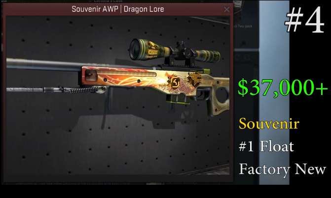 CSGO TOP10 最名貴皮膚盤點，紀念品龍狙居然排第十？