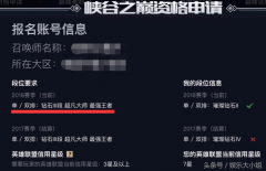 峽谷之巔申請資格一般需
