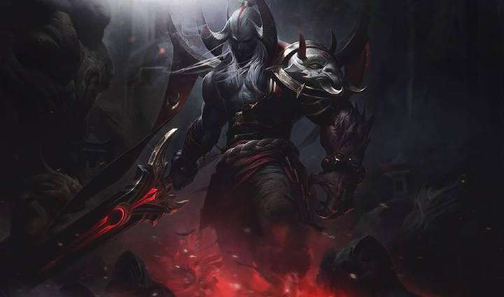 LOL英雄臺詞：暗裔劍魔。閃電松鼠？啊哈哈哈哈。