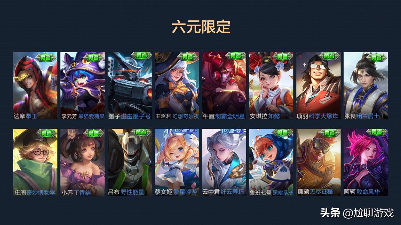 《王者榮耀》全英雄系列皮膚匯總：33系列，囊括皮膚172款