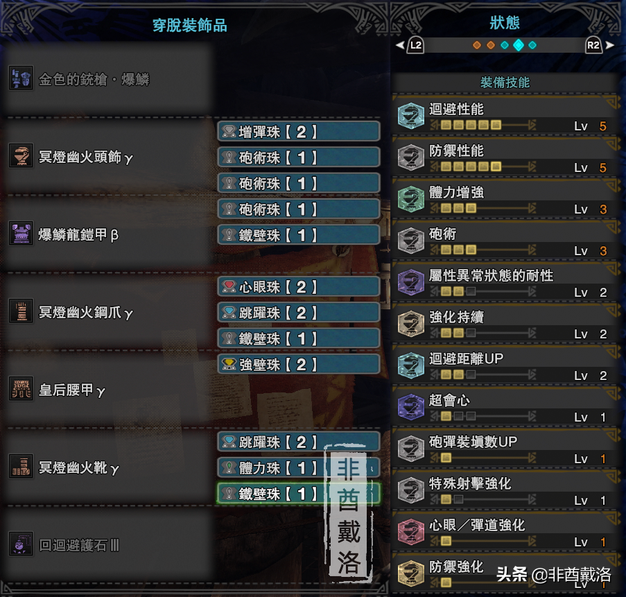 「怪物獵人世界」全武器配裝第32期:金色的銃槍·爆鱗