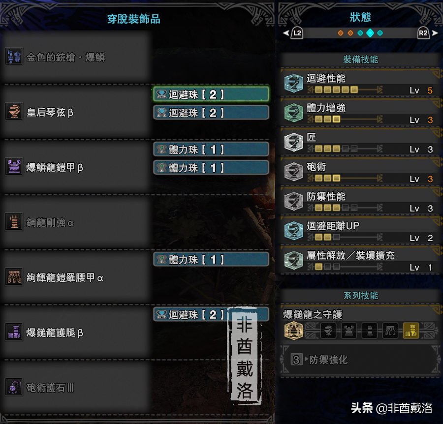 「怪物獵人世界」全武器配裝第32期:金色的銃槍·爆鱗