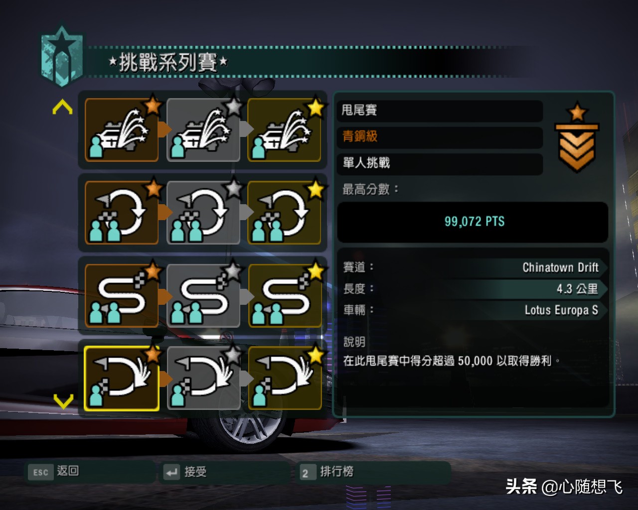 極品飛車10挑戰系列賽說明