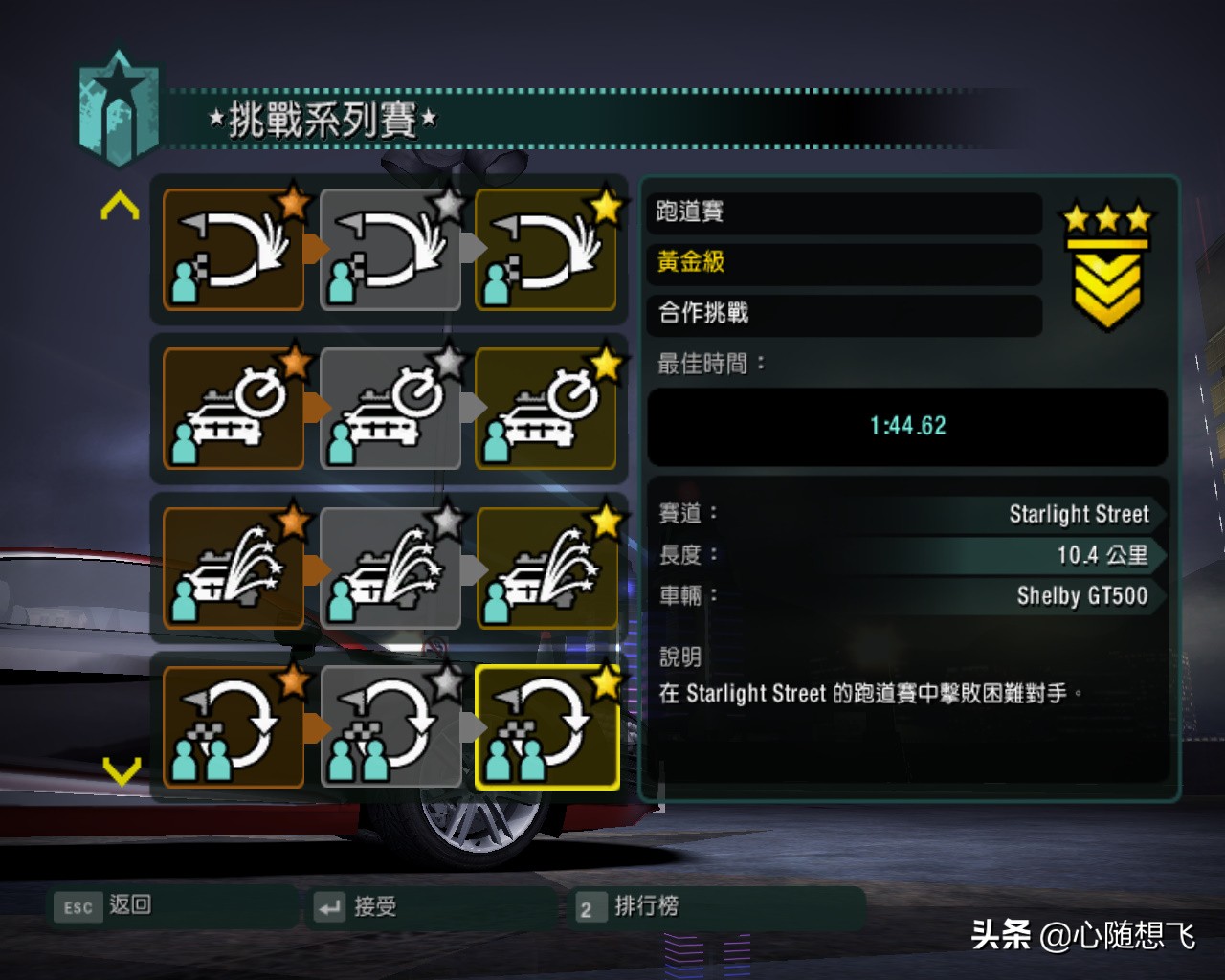 極品飛車10挑戰系列賽說明