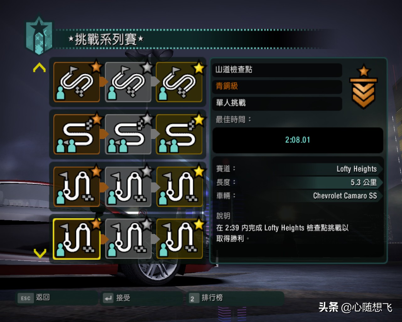 極品飛車10挑戰系列賽說明