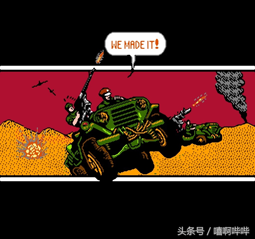 經典FC游戲《赤色要塞》深度回顧，過關把車開的飛起來才叫帥！