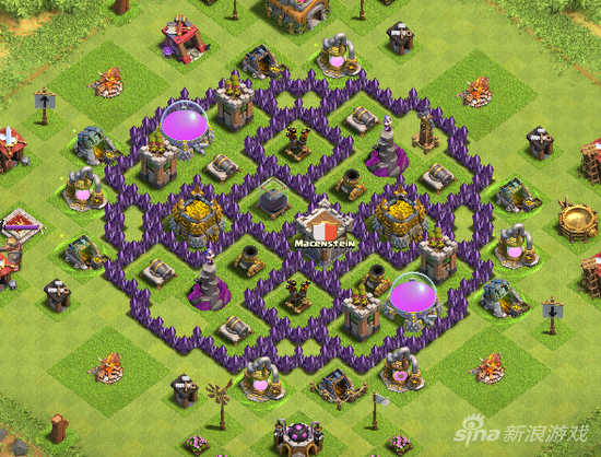 部落沖突COC7本陣型解析 覆蓋防御保護強