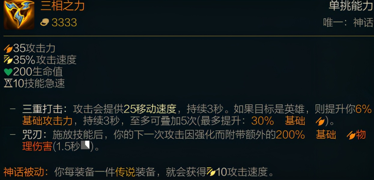 LOL新賽季裝備介紹:神話裝備篇