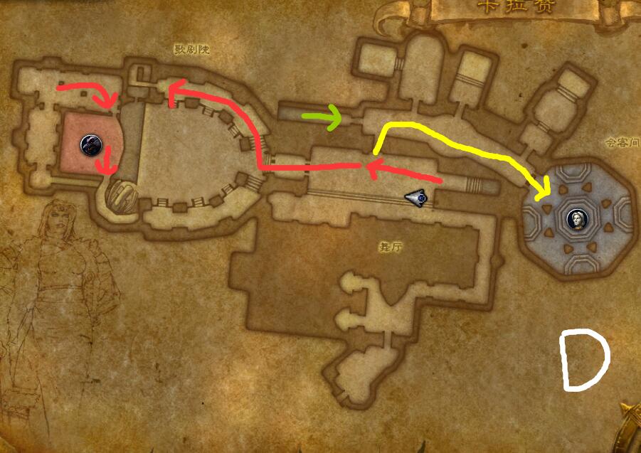 魔獸世界:卡拉贊全地圖跑法 包括夜之魘不漏boss 國際象棋打法