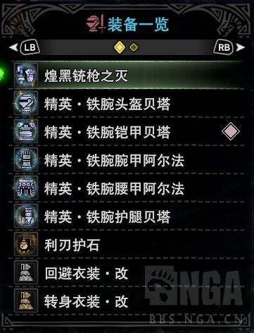 怪物獵人:各流派銃槍個人自用配裝整合