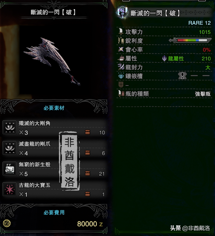 「怪獵冰原」從過渡到畢業，冰原斬斧推薦