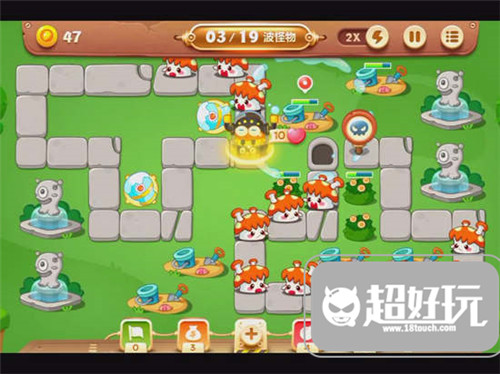 保衛蘿卜3公園第56關金蘿卜通關攻略 克怪利器