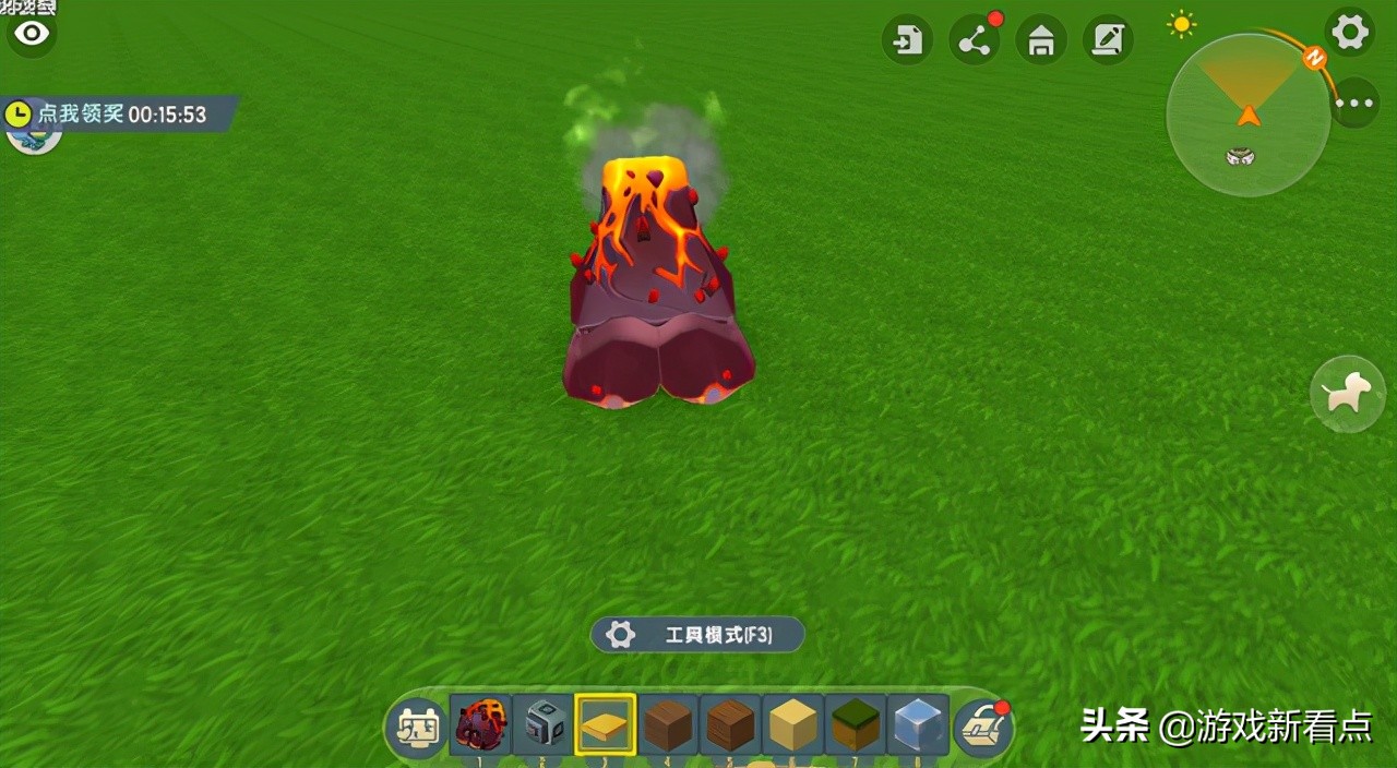 迷你世界：火山地形誕生強大生物，無視巖漿傷害，可當玩家坐騎