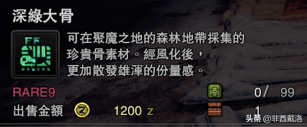 「怪獵冰原」新增龍骨素材出處一覽