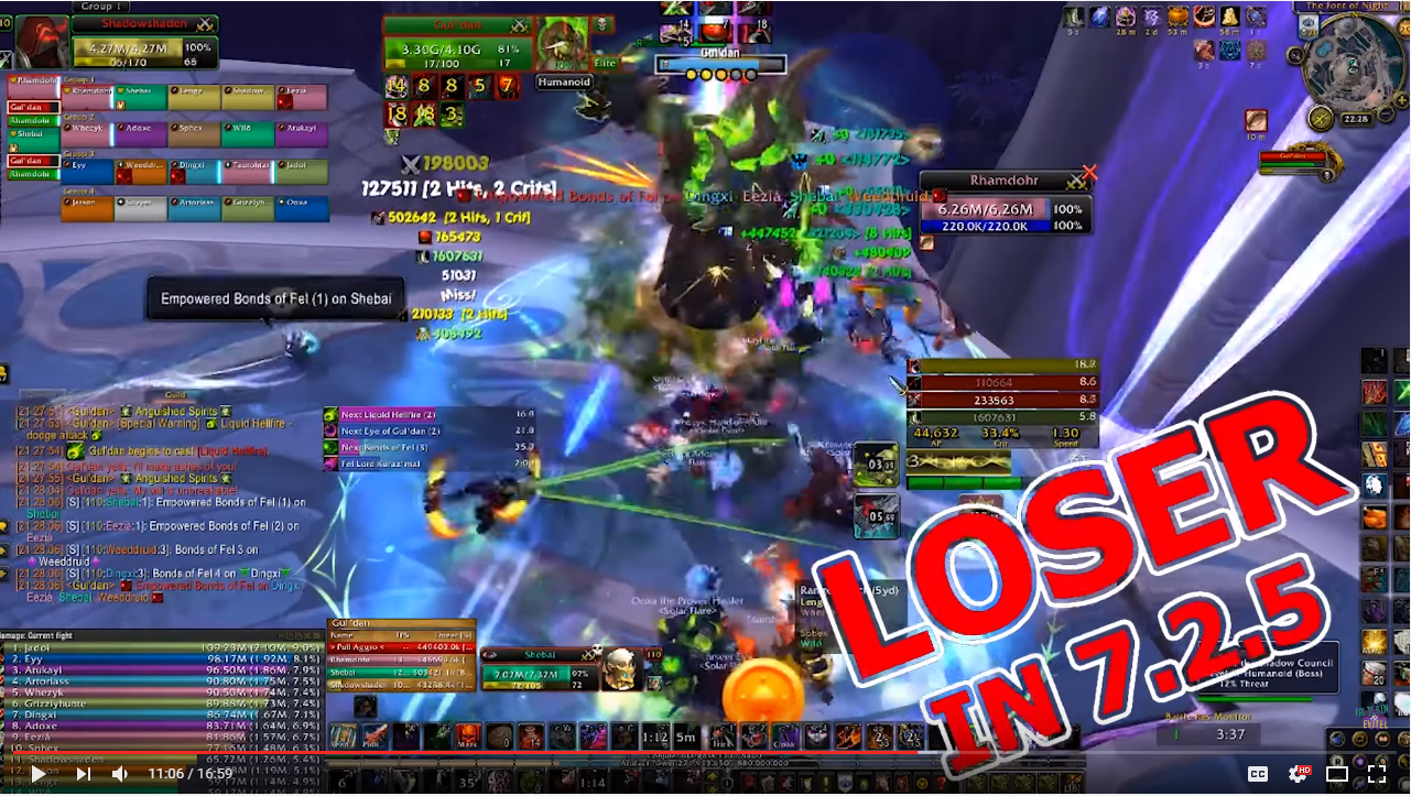 魔獸世界7.2.5DPS排行：戰士和術士才是人生贏家！