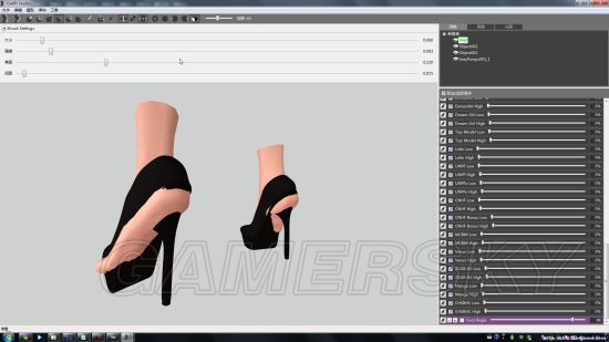 《上古卷軸5》UNP身形高跟鞋BS化教程 U身高跟鞋BodySlide模型教學