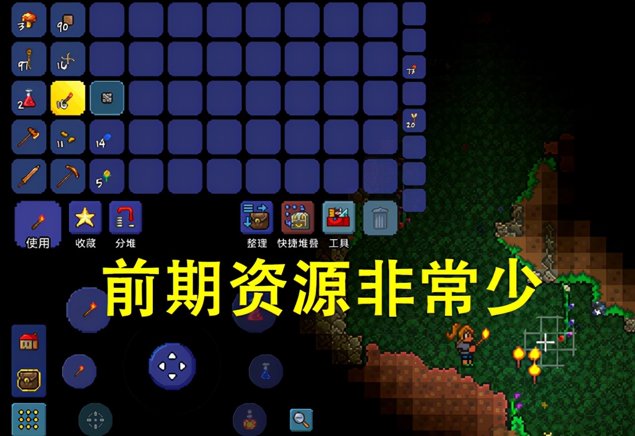 泰拉瑞亞手游：游戲玩法非常多樣，從裝備空格便可看出游戲難度