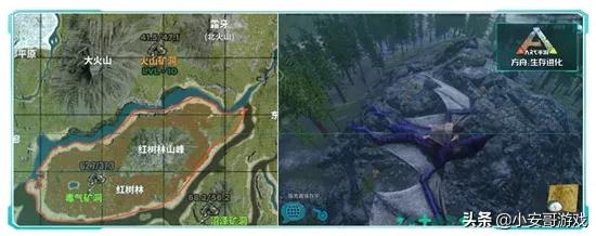 手游(方舟生存進化)地圖生物礦藏分布攻略