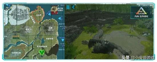 手游(方舟生存進化)地圖生物礦藏分布攻略