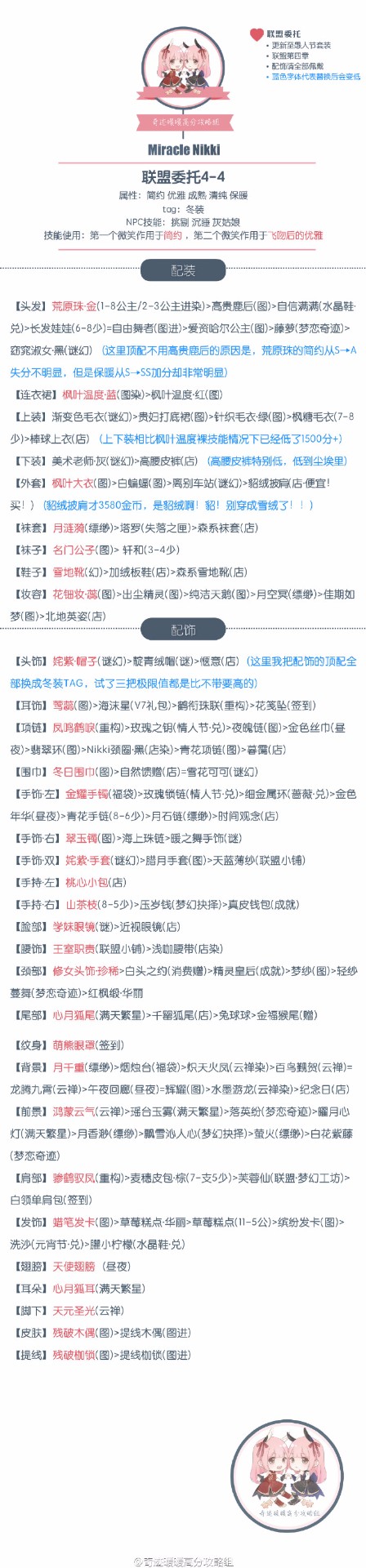 奇跡暖暖聯盟第四章委托高分攻略合集