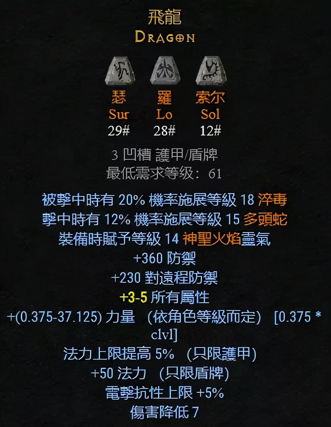 盔甲位置可以制作的符文之語，暗黑2重制版
