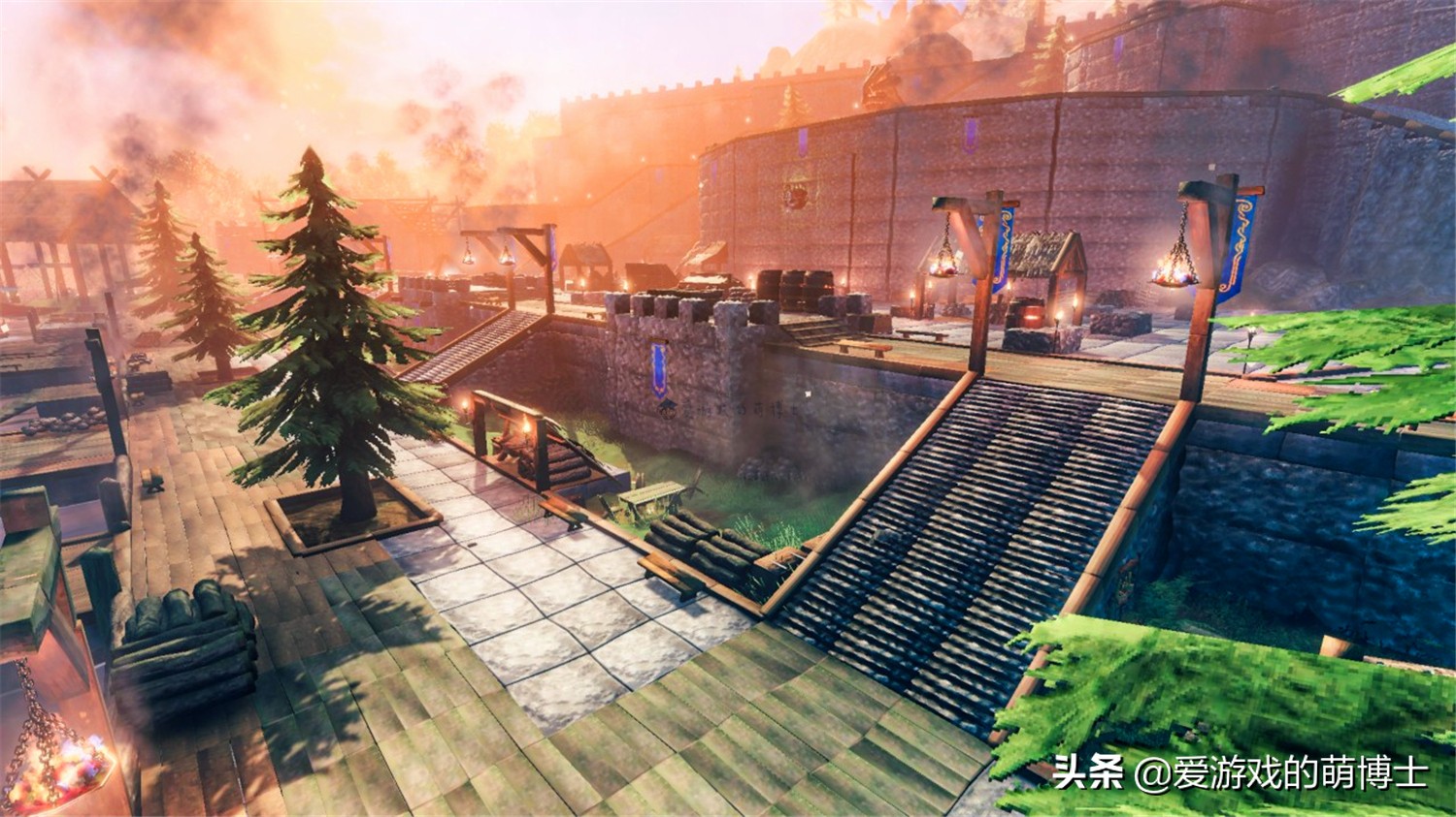 玩家正在《Valheim》中打造《上古卷軸5》雪漫城