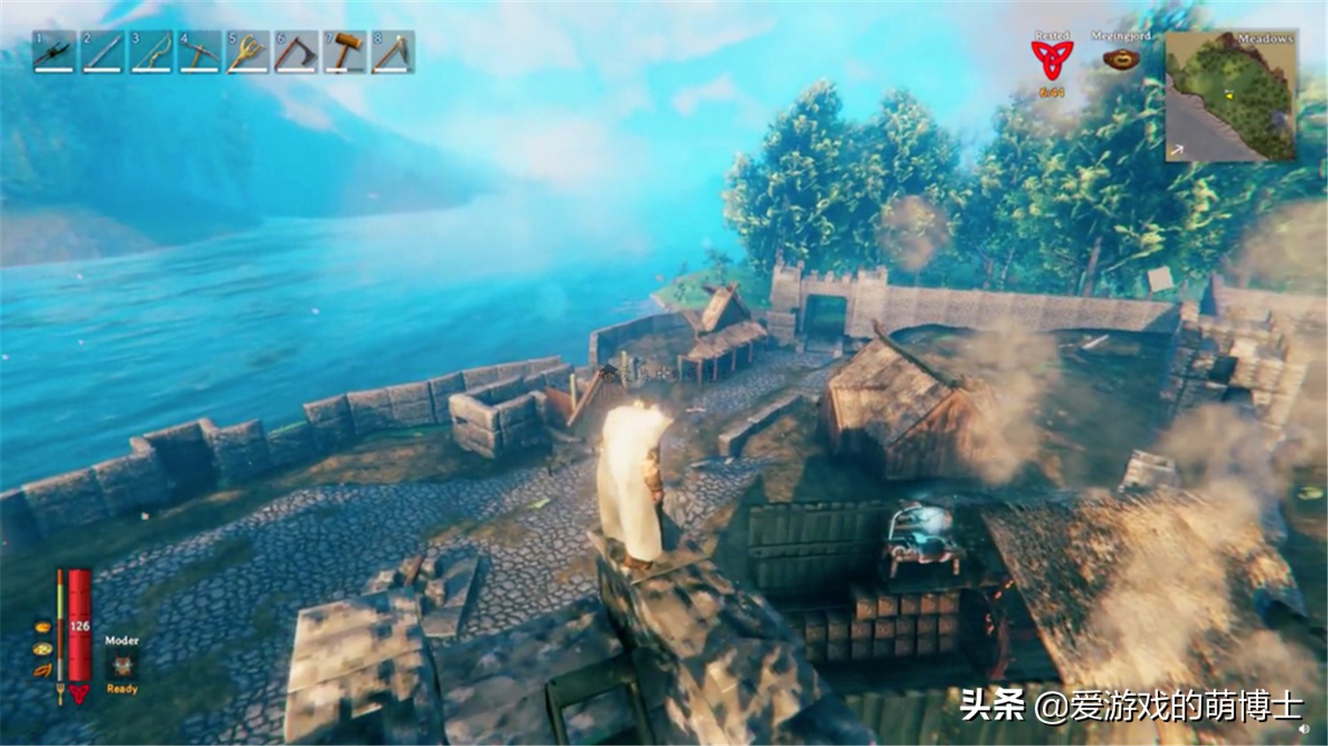 玩家正在《Valheim》中打造《上古卷軸5》雪漫城