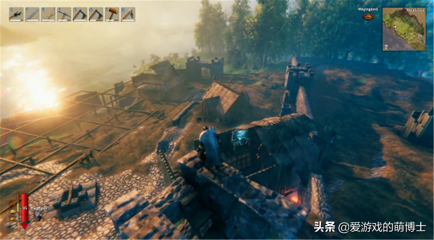 玩家正在《Valheim》中打造《上古卷軸5》雪漫城