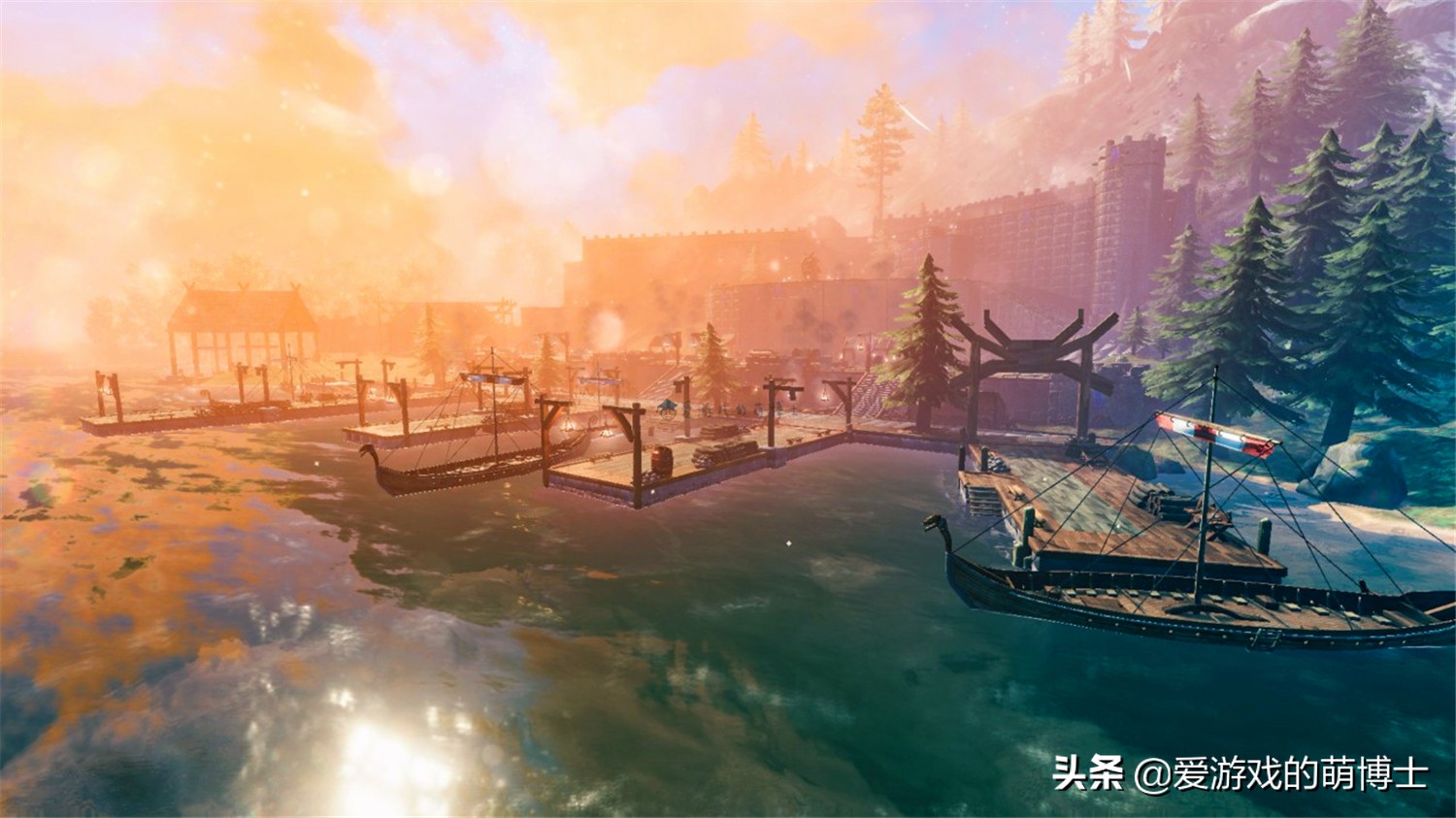 玩家正在《Valheim》中打造《上古卷軸5》雪漫城
