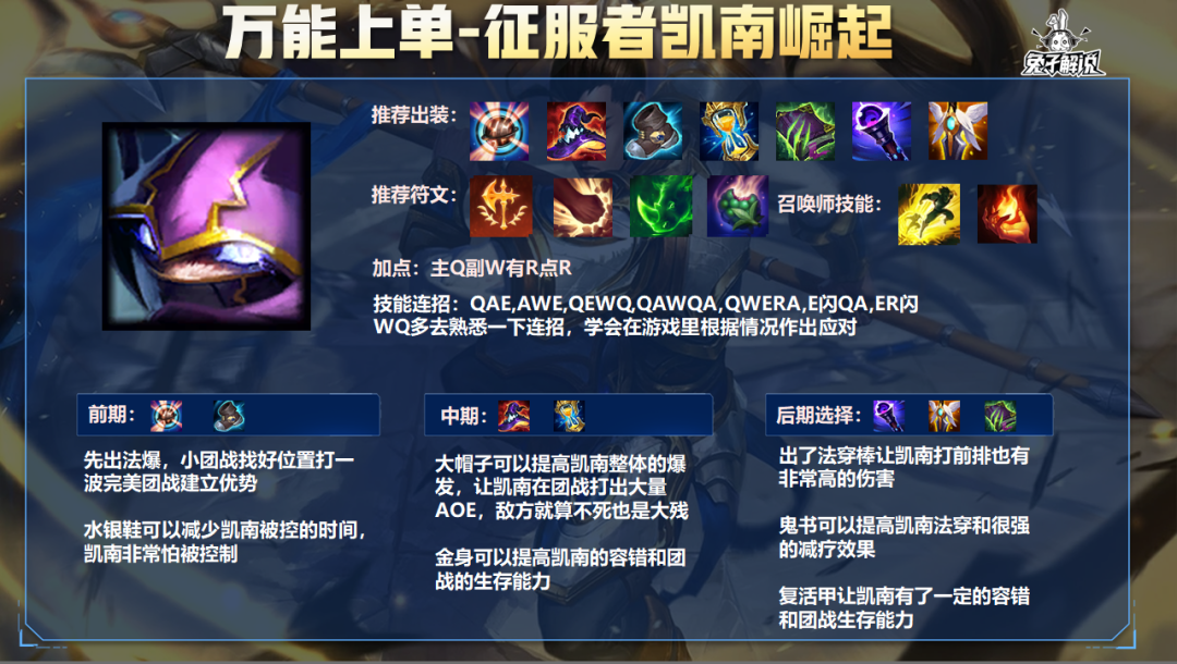 lol手游萬能上單-兩件套毀天滅地，究極團滅發動機凱南
