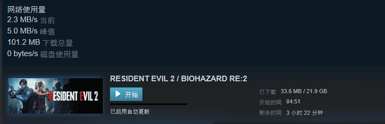 《生化危機2:重制版》Steam預載已開啟 下載容量22G