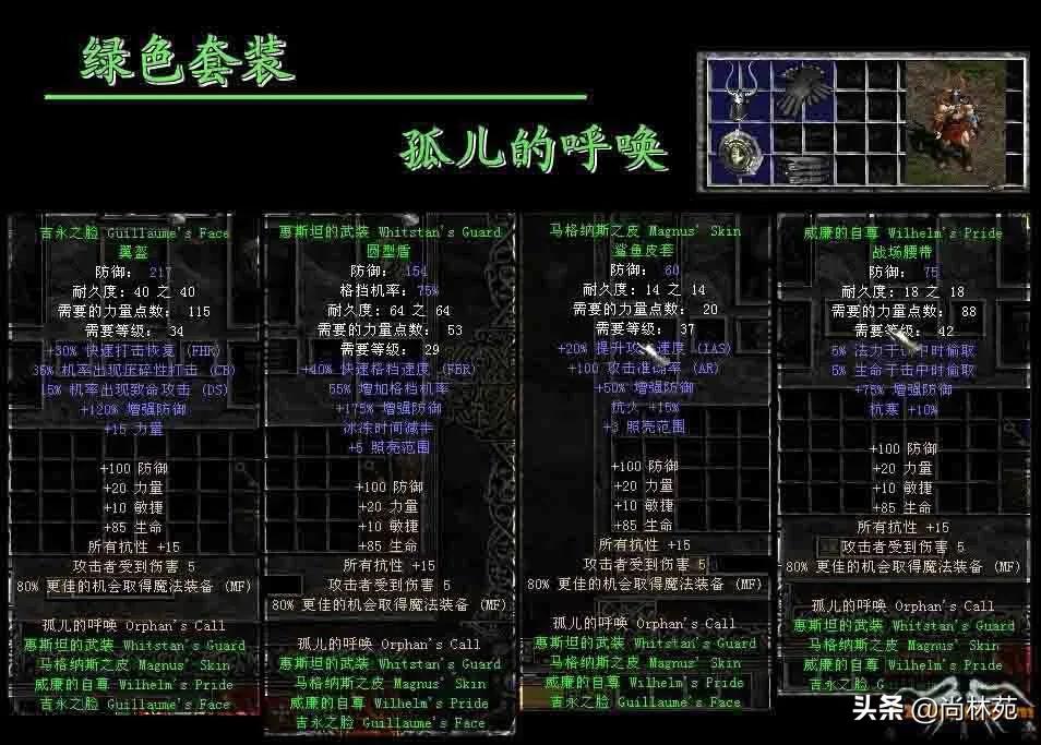 暗黑二的套裝你都了解嗎？今天帶你看最全的暗黑二套裝
