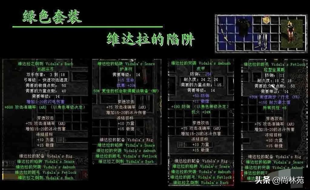 暗黑二的套裝你都了解嗎？今天帶你看最全的暗黑二套裝