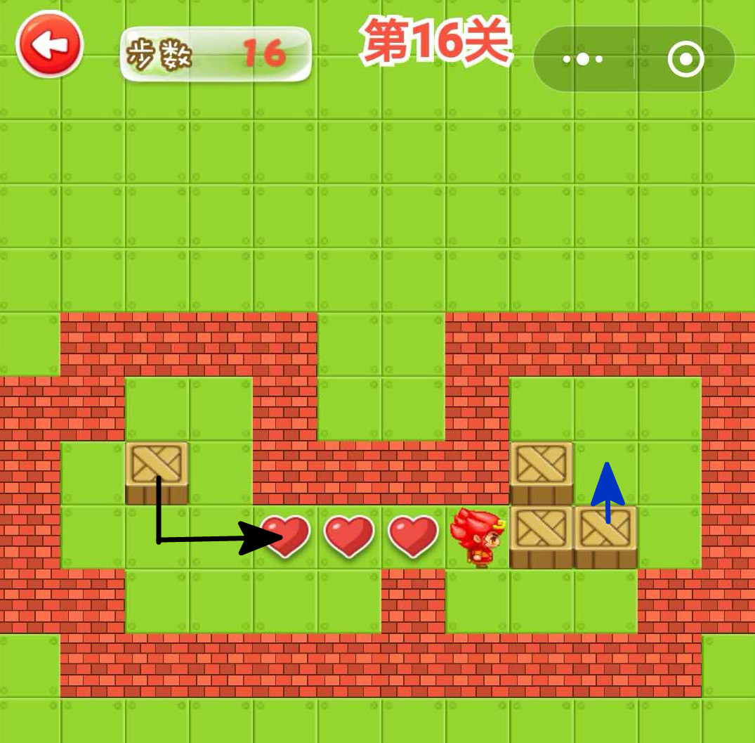 小游戲《歡樂推箱子》第12-16通關策略圖文解析