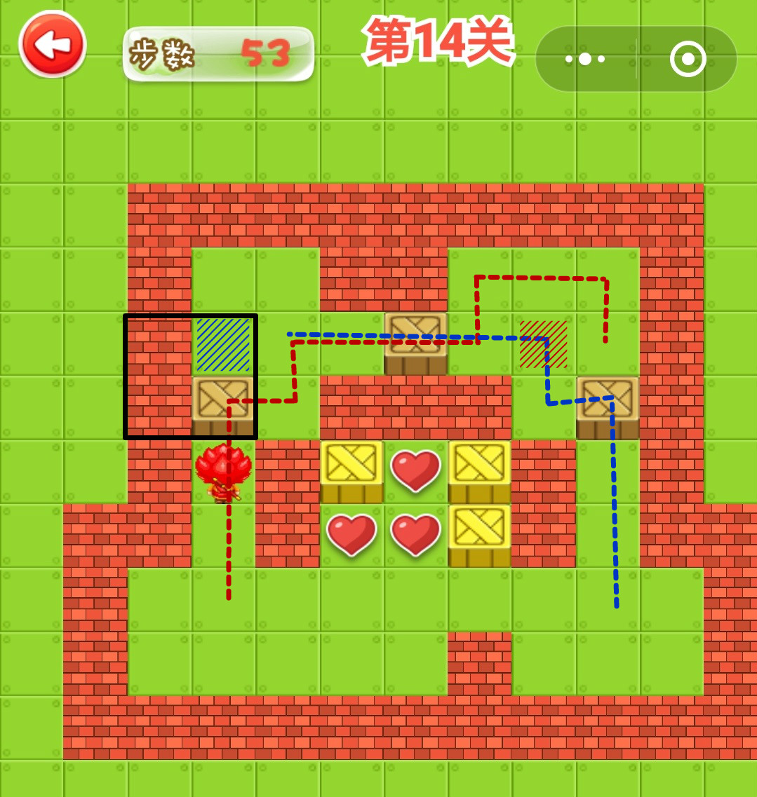 小游戲《歡樂推箱子》第12-16通關策略圖文解析