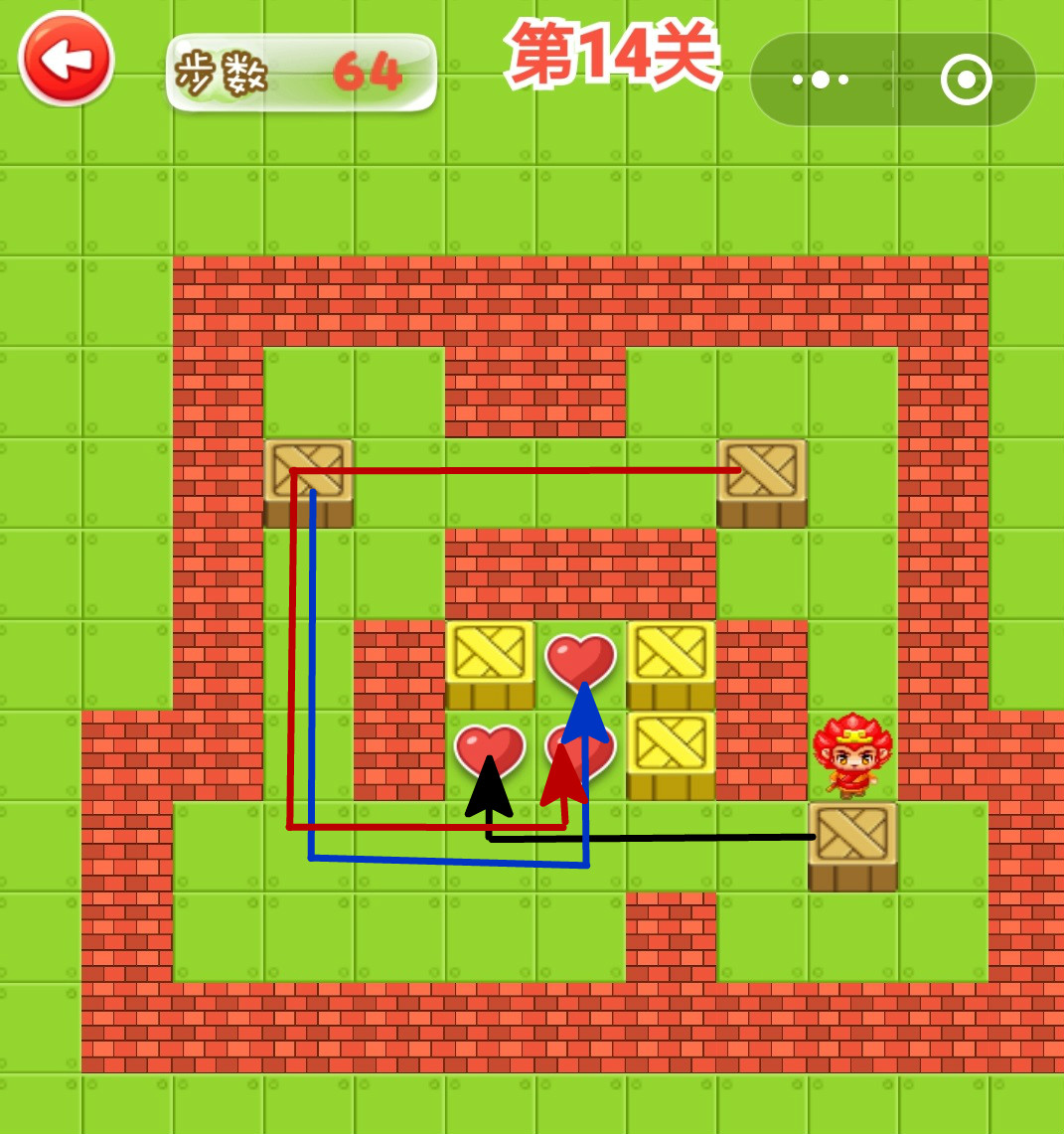小游戲《歡樂推箱子》第12-16通關策略圖文解析