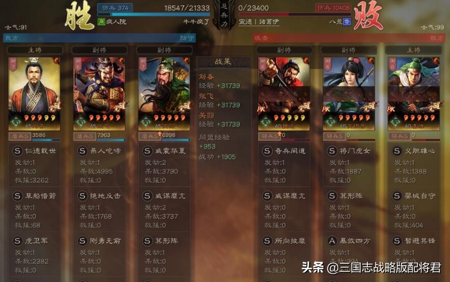 三國志戰略版虎衛桃園1穿16，頂配T0新桃園配置