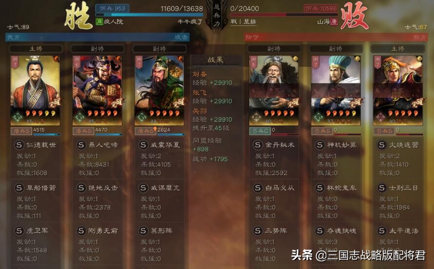 三國志戰略版虎衛桃園1穿16，頂配T0新桃園配置