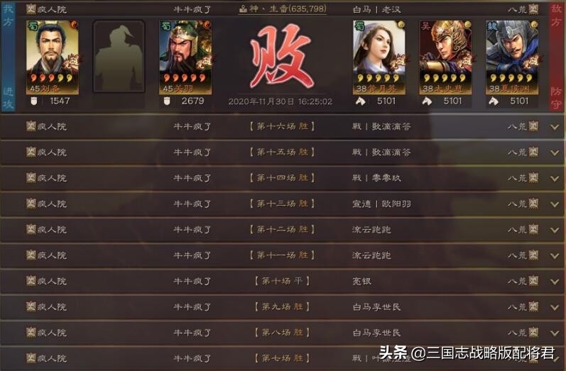 三國志戰略版虎衛桃園1穿16，頂配T0新桃園配置