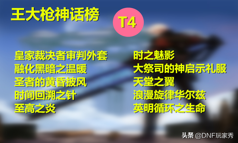 DNF神話天天鑒第19期：王大槍神話榜，軍神才位列第五