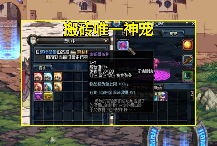 DNF：最難獲取的寵物！獨角獸128可換天空，金錢哥布林搬磚給力