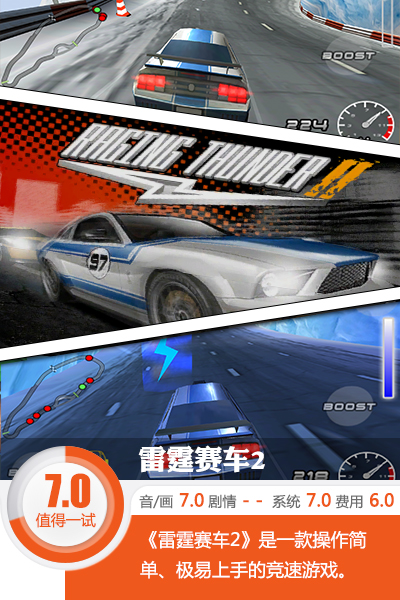 小容量的競速體驗《雷霆賽車2》評測
