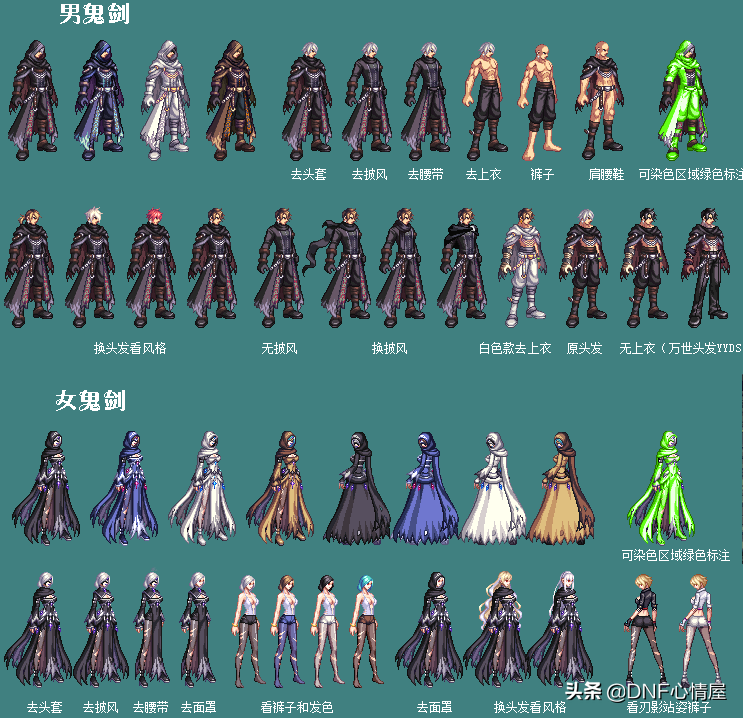 DNF：哈林之影裝扮搭配！拆分散搭成首選，魔槍士已成贏家