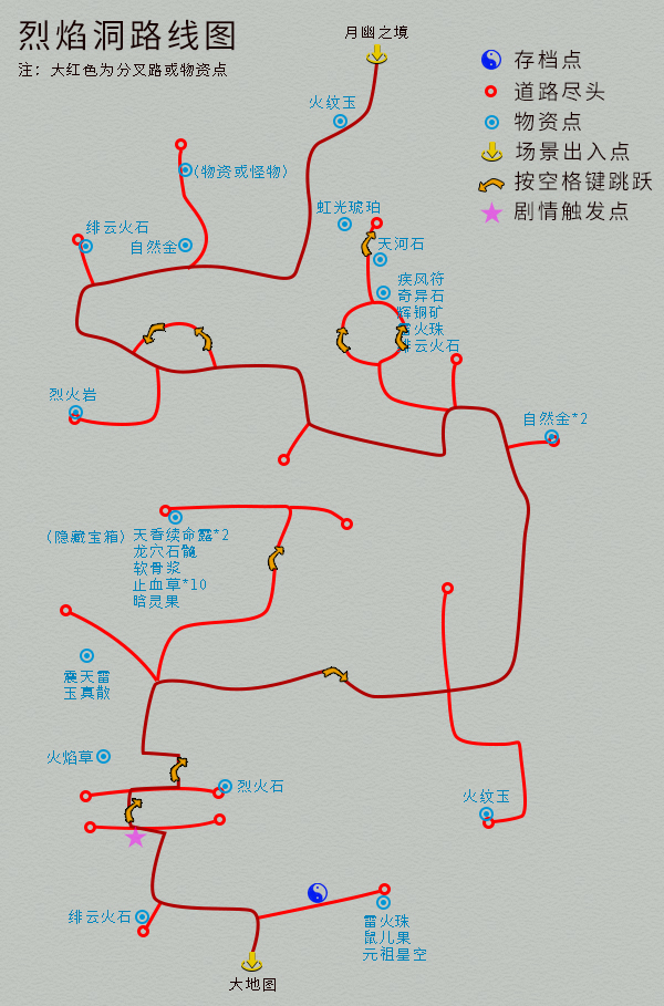 單機游戲《仙劍4》完整圖文攻略，詳細地圖物資標記