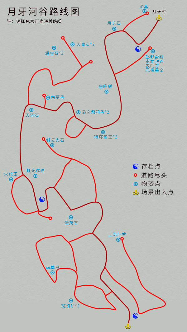 單機游戲《仙劍4》完整圖文攻略，詳細地圖物資標記