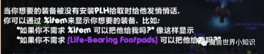魔獸世界，毛裝備神插件，設置簡單，一鍵發送密語毛裝備
