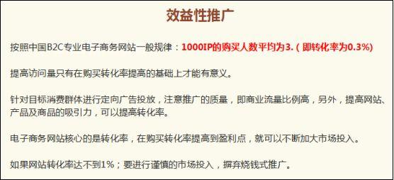 做電商網站的推廣需要講究效益性推廣