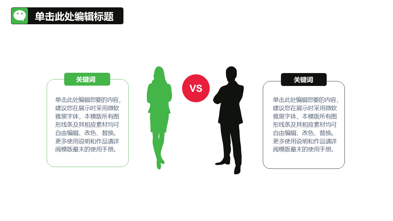 36頁邏輯通順、排版大氣的微信營銷手冊PPT模板，人人都有份！