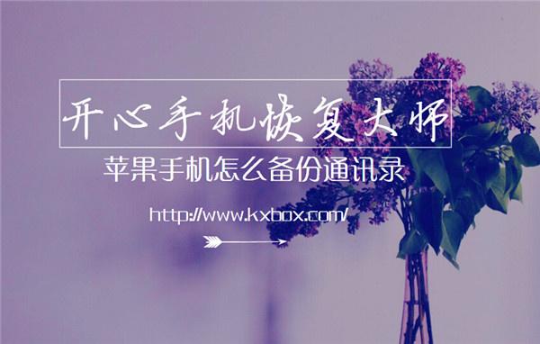 蘋果手機怎么備份通訊錄，iPhone手機聯系人導出方法
